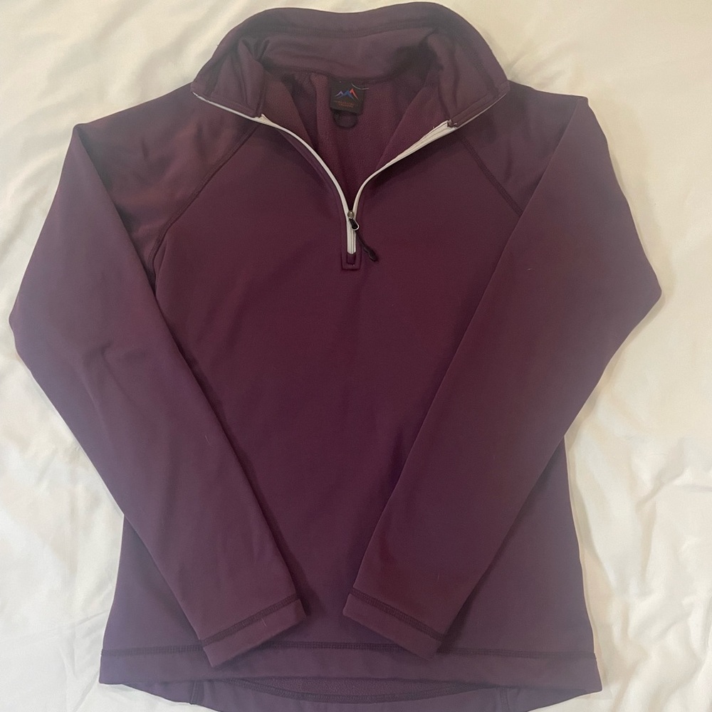 Quarter-zip fleece lined shirt